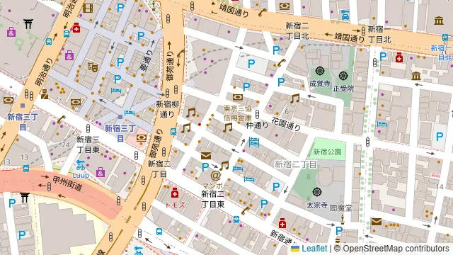 新宿ライブハウス・ノイエの周辺地図