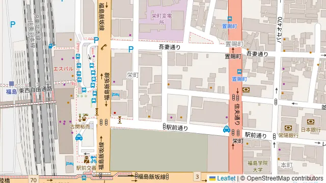 くいもの屋わん 福島店の周辺地図