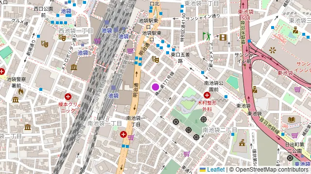 鶴亀八番 池袋店の周辺地図