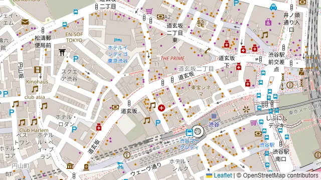 渋谷ガーデンスペース道玄坂店の周辺地図