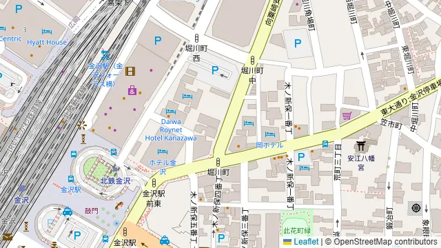 完全個室 四季彩-SHIKISAI-金沢駅前店の周辺地図