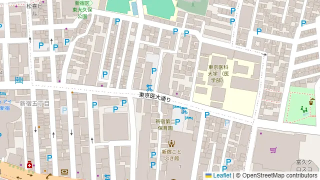 ザ・パークハビオ新宿 屋上スペースの周辺地図