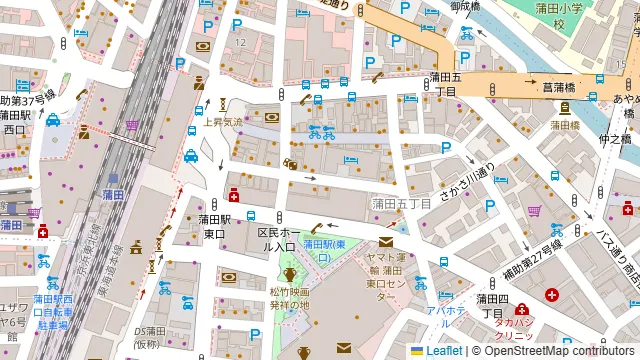 個室居酒屋 炭火焼鳥 食べ放題 鳥陣 蒲田店の周辺地図