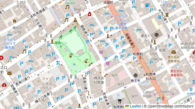 パークサイド天文館お気軽スペースAMANの周辺地図