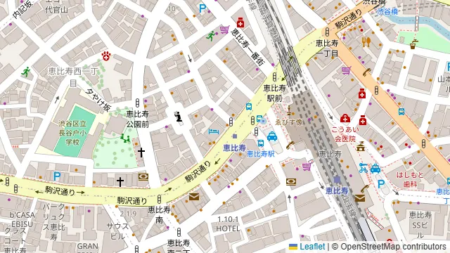恵比寿でですけの周辺地図