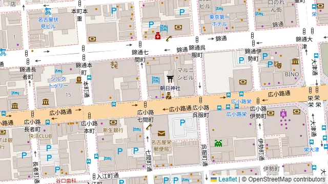 個室×肉ビストロ ONE on ONE 栄店の周辺地図