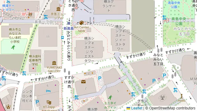 高ようじ みなとみらいの周辺地図