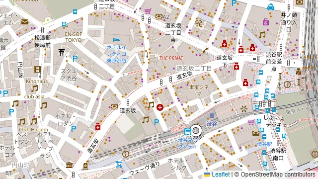 渋谷ガーデンスペース道玄坂店の周辺地図
