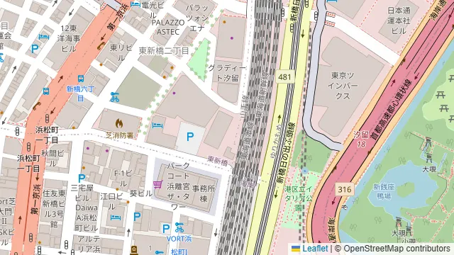 BESIDE SEASIDE 浜松町の周辺地図