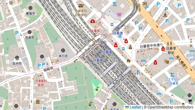 カラオケ シティベア 日暮里駅前店の周辺地図