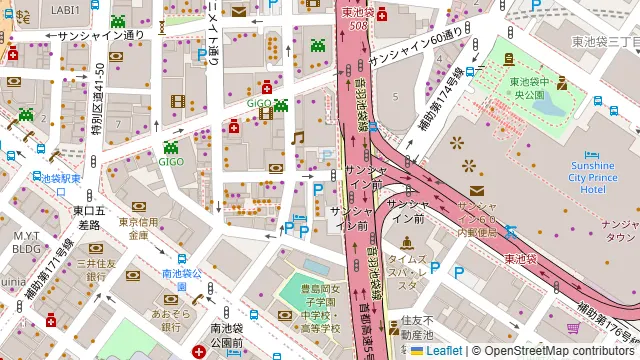 池袋FRIENDSパーティー「サンライズ」の周辺地図
