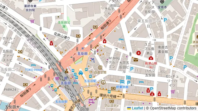 酒場大穴 五反田店の周辺地図