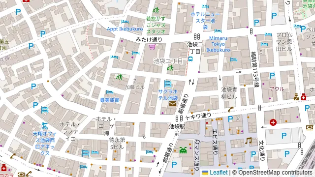 サクラカフェ＆レストラン 池袋の周辺地図