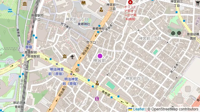 原宿 とりまちの周辺地図