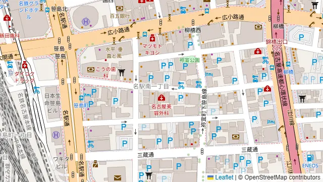 アクションラボの周辺地図