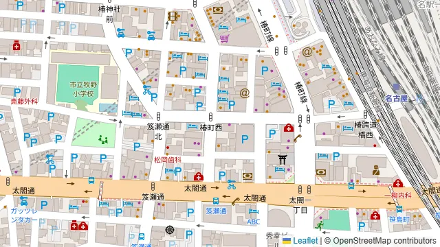 巣山プロスタジオの周辺地図