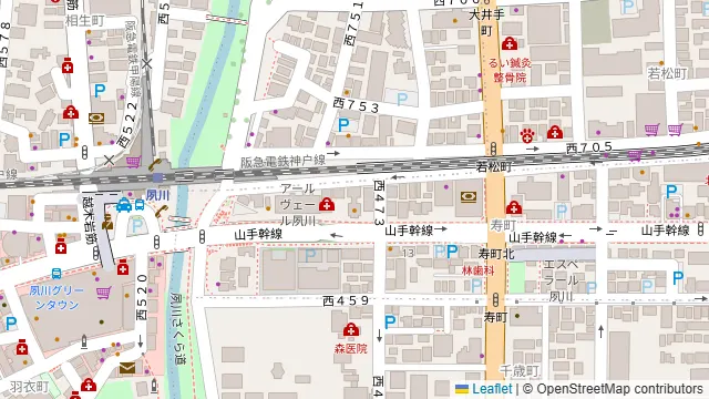 夙川マールの周辺地図