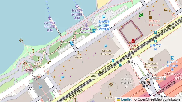 TGI FRIDAYS お台場アクアシティの周辺地図