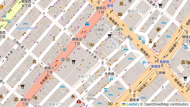 パーティプラネット「銀座PPサロン」の周辺地図