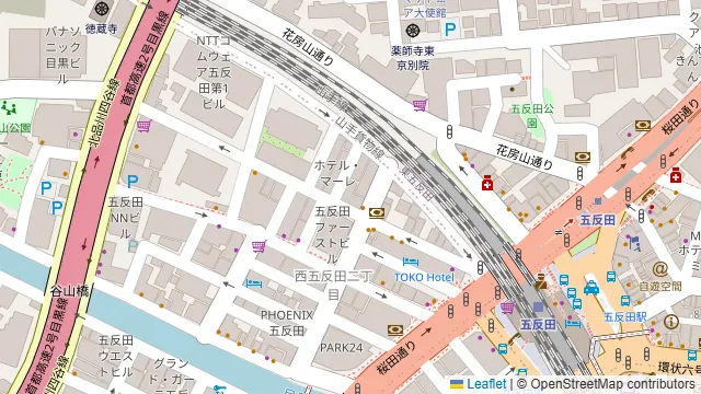 Bear五反田の周辺地図