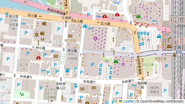 ワイン酒場コジコジ 秋田駅前店の周辺地図