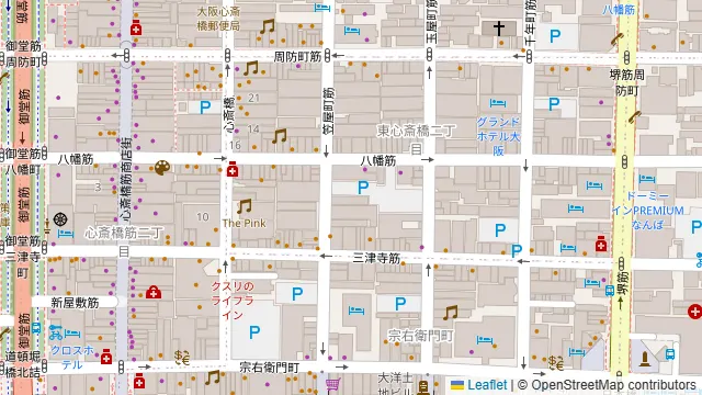 難波ビアガーデン BBQテラス なんば心斎橋店の周辺地図