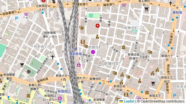 ビアガーデン キングバーベキュー新宿店の周辺地図