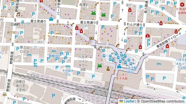 炭火焼肉居酒屋 いくどん 八王子駅前店の周辺地図