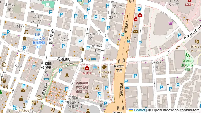 リノスペkitchen歌舞伎町の周辺地図