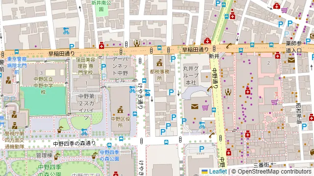 グラン・パ 中野北口店の周辺地図