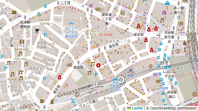 渋谷ガーデンスペース道玄坂店の周辺地図