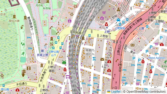 キュイジーヌ 上野店の周辺地図