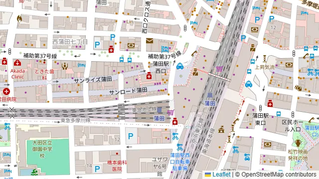 海鮮料理 鮨 魚丁天 蒲田店の周辺地図