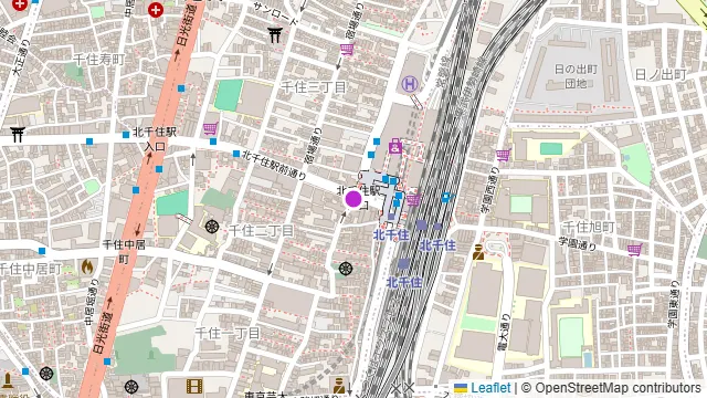 はなの舞 北千住駅西口店の周辺地図
