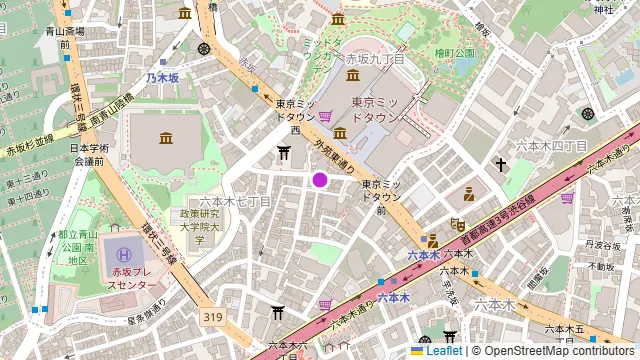 貸切パーティースペース FLARE 六本木ミッドタウン前の周辺地図
