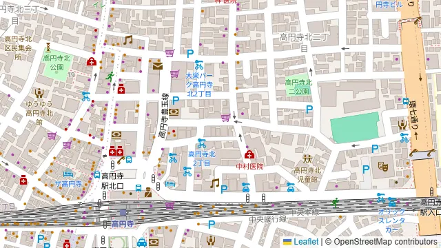 高円寺駅近 路面立ち呑み居酒屋の周辺地図