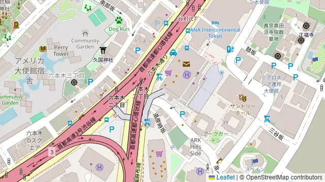 ウルフギャング・パック PIZZA BAR 赤坂アークヒルズ店の周辺地図