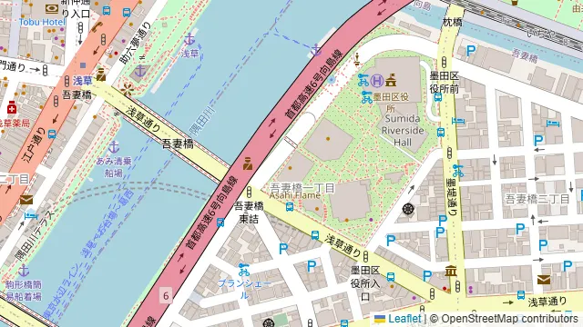 フラムドールの周辺地図