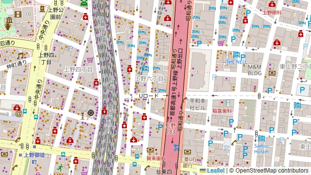 馬さん餃子酒場 上野店の周辺地図