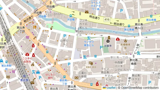 STUDIO VIZZ EBISUの周辺地図
