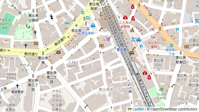 cafe&dining nurikabe(ヌリカベ) 恵比寿の周辺地図
