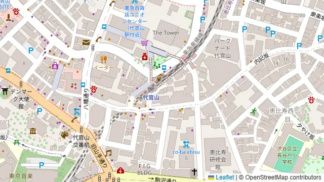 ThanksNature サンクスネイチャー 恵比寿 代官山の周辺地図