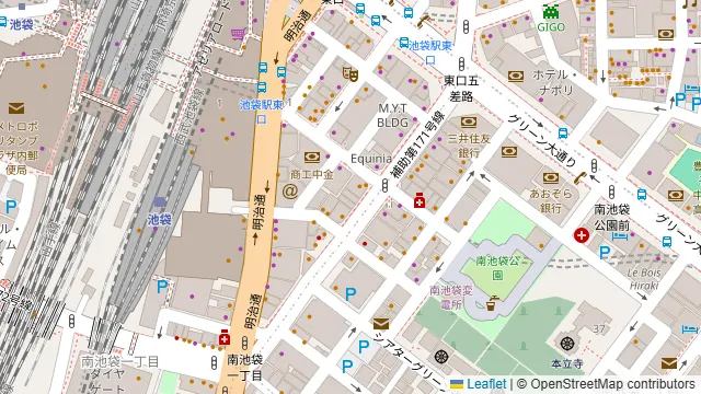 達磨酒場 池袋東口店の周辺地図