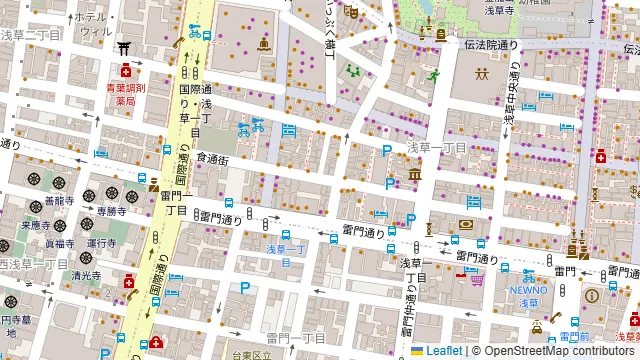ハンバーグの店 モンブラン 浅草店の周辺地図