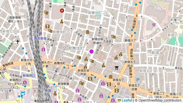 カラオケパセラ新宿本店の周辺地図