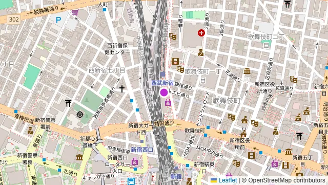 Party Space COCOLO 新宿の周辺地図