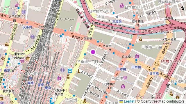仙台牛タンと旨とろ馬刺し 個室居酒屋 万福 東京駅八重洲店の周辺地図