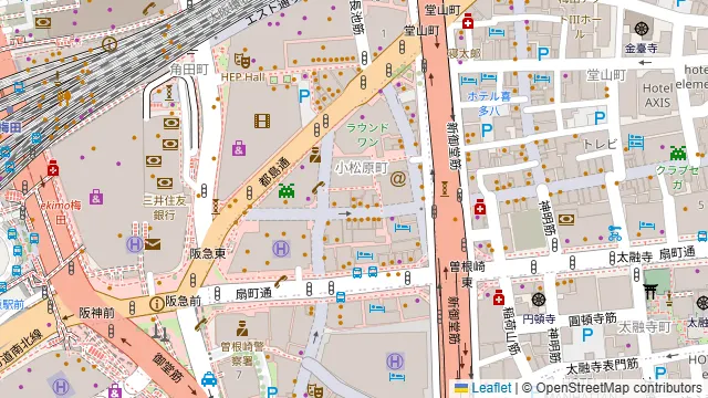 お魚ときどきお肉 梅田店の周辺地図