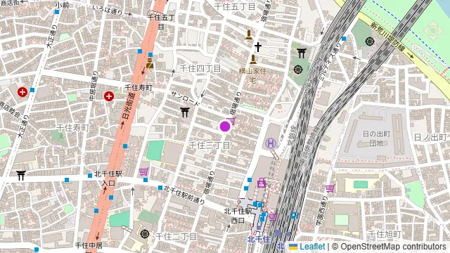 Italian Dining Vittoria 北千住店の周辺地図
