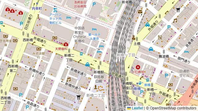 ビアホール ライオン 銀座 新橋店の周辺地図